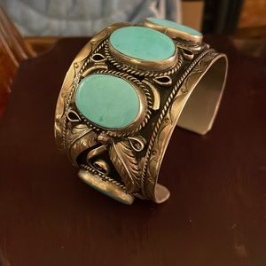 Turquoise Cuff SS Large/Heavy